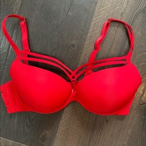 Cacique Lane Bryant Red Strappy Bra size 36D
